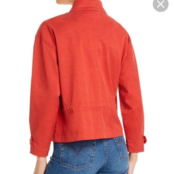 Comune burnt orange jacket. Cotton tencel spandex Size M drawstring … - Picture 2 of 16